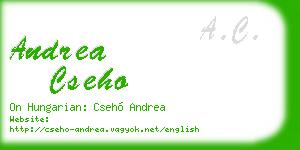 andrea cseho business card